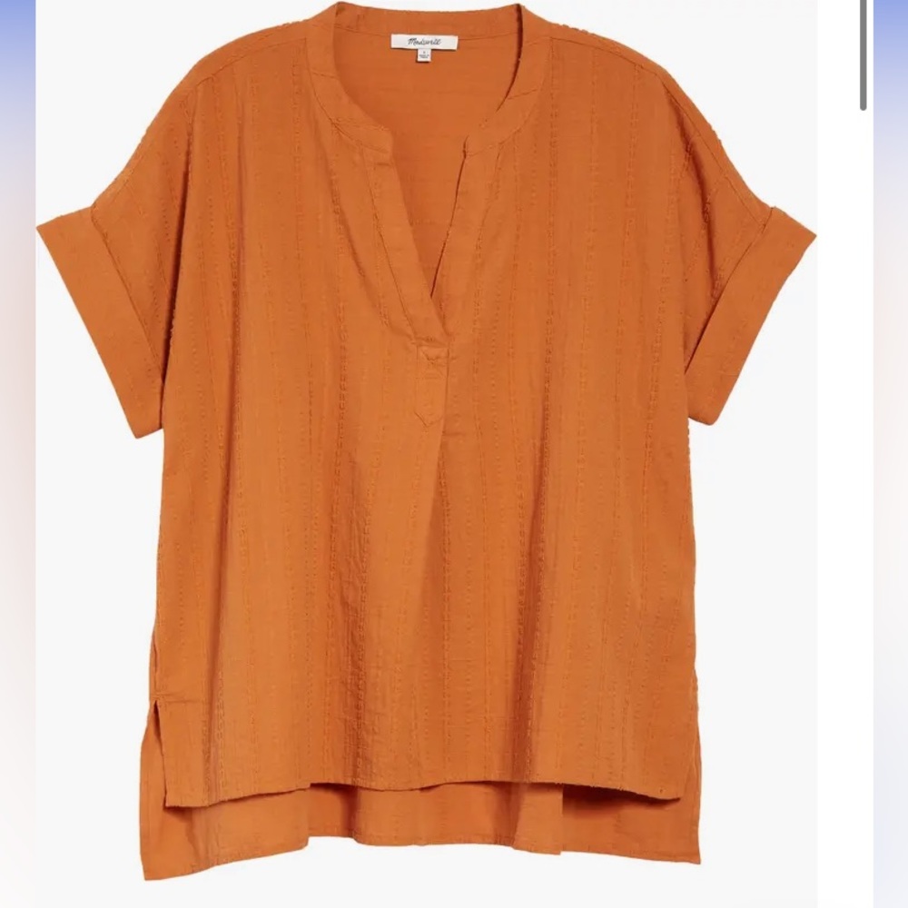 Madewell Orange Tunic Top